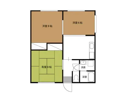 キャロットハウス(3DK/1階)の間取り写真