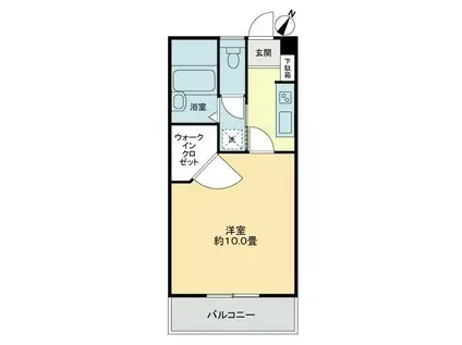 QUA WADA(1K/1階)の間取り写真