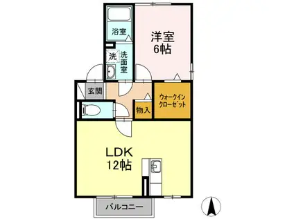 アネックス横井(1LDK/2階)の間取り写真