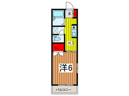 セジュール大成(1K/2階)の間取り写真