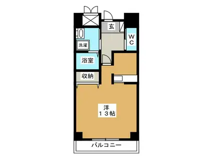 ハチマル本庄ビル(ワンルーム/2階)の間取り写真