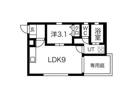 MIA CASA 大須(1LDK/2階)の間取り写真