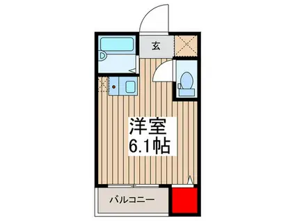 FELICITAII(ワンルーム/1階)の間取り写真