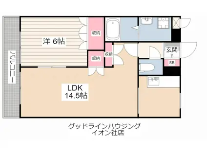 ファームヴィレッジ・やしろI(1LDK/1階)の間取り写真