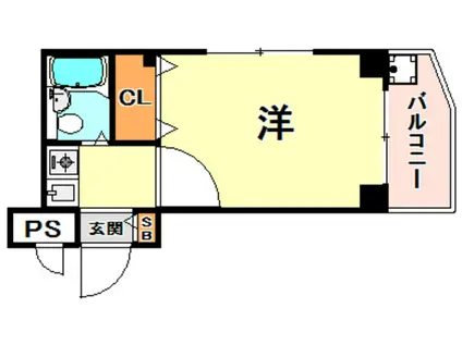 レ・モン(1K/3階)の間取り写真
