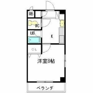 レージュ ウエスト(1K/1階)の間取り写真