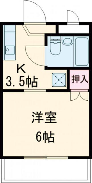シャトレベール青山(1K/3階)の間取り写真