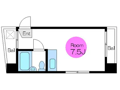 パークハイムKT(ワンルーム/4階)の間取り写真