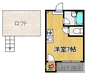クレール井尻(ワンルーム/2階)の間取り写真