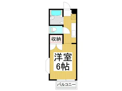 ドムス本郷(1K/2階)の間取り写真