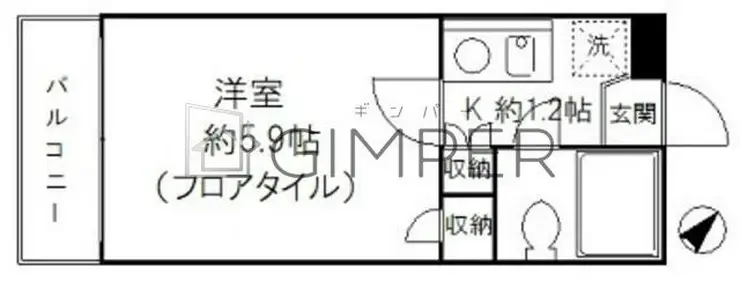 エクセレント中井 2階階 間取り