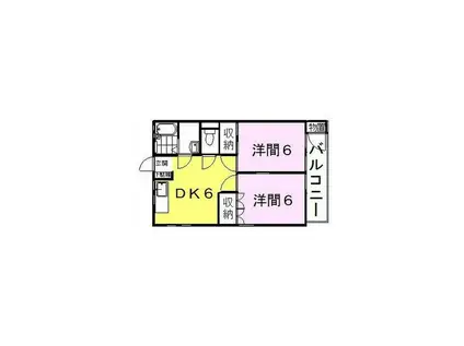 マンション小池(2DK/2階)の間取り写真