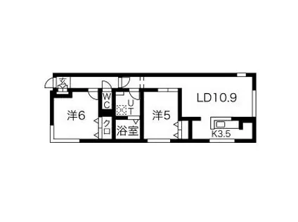 PARMA(2LDK/4階)の間取り写真