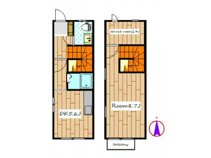リーブルI(1DK/1階)の間取り写真
