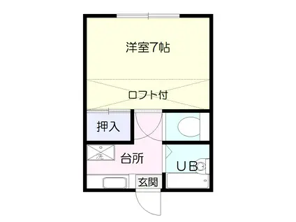 メゾンYK五輪(1K/1階)の間取り写真