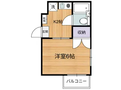コーポサニー(1K/1階)の間取り写真