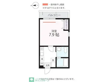 ハーミットクラブハウス GHITAS(1K/3階)の間取り写真