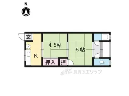 豊栄ハイツ(2K/2階)の間取り写真