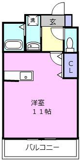 栄町パレス(1K/1階)の間取り写真