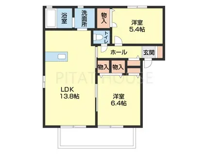 アン・セリジェII(2LDK/2階)の間取り写真