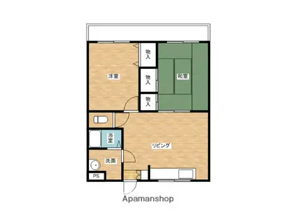 和歌山県岩出市 2階建 築36年(2LDK/2階)の間取り写真