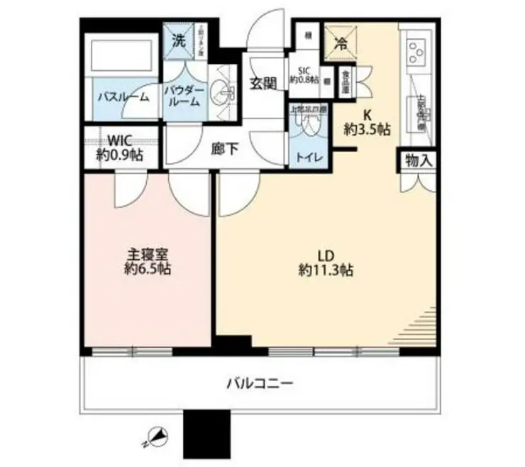 ル・サンク大崎シティタワー 2階階 間取り