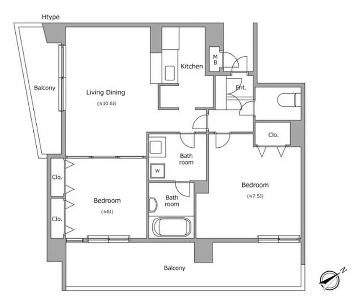 ヴォアラクテ西早稲田 4階階 間取り