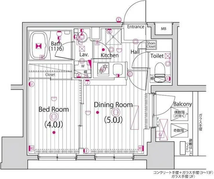 ガーラ・プレシャス川崎西口 11階階 間取り