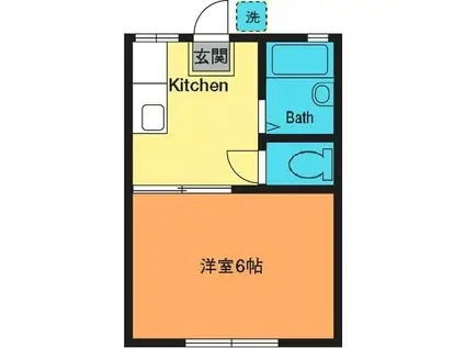 メゾン松枝(1K/1階)の間取り写真