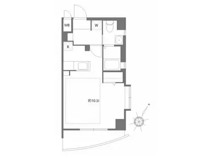 マーサ・プレアマールケイ(ワンルーム/3階)の間取り写真