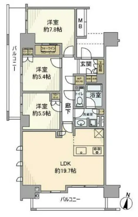 アトラス品川中延 2階階 間取り