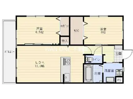 ロルベーア(2LDK/2階)の間取り写真