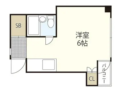 コーポ大原(ワンルーム/4階)の間取り写真