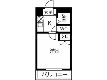 プリート田園(1K/1階)の間取り写真