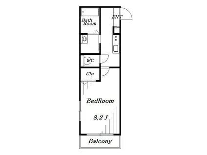 LION DE ECRU(1K/2階)の間取り写真