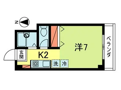 グラツィアガーデン(1K/3階)の間取り写真