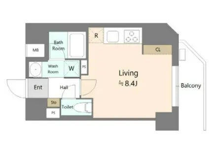 アリビス本郷三丁目(ワンルーム/3階)の間取り写真