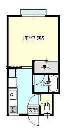 メゾンレオ(1K/1階)の間取り写真