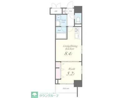 ROOTS SHINJUKU WAKAMATSUCHO(1LDK/2階)の間取り写真