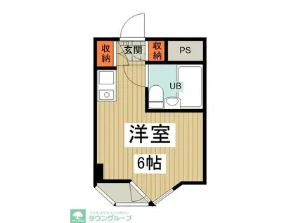 ステータス高倉(ワンルーム/2階)の間取り写真