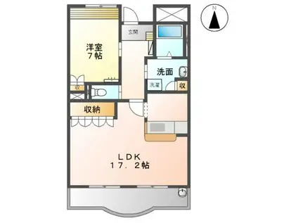 ハートフル音羽館(1LDK/1階)の間取り写真