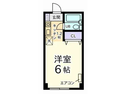 ハイム114(1K/3階)の間取り写真