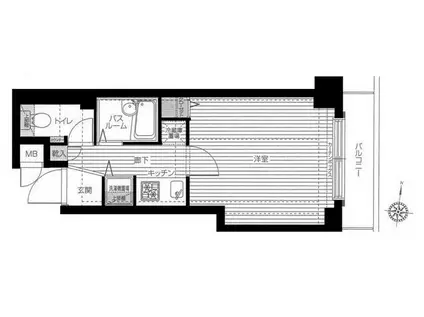 アヴァンティーク荻窪(1K/5階)の間取り写真