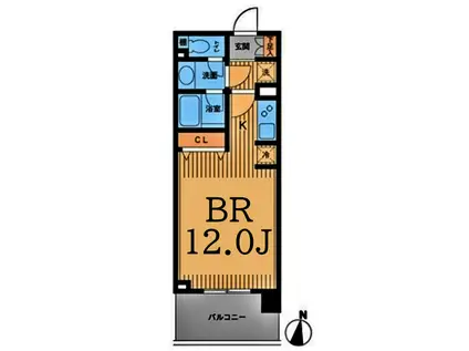 ドゥーエ横濱台町(ワンルーム/4階)の間取り写真