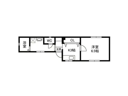 サンリバー塚本(1K/5階)の間取り写真