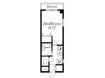 アクシーズVII(1K/1階)の間取り写真