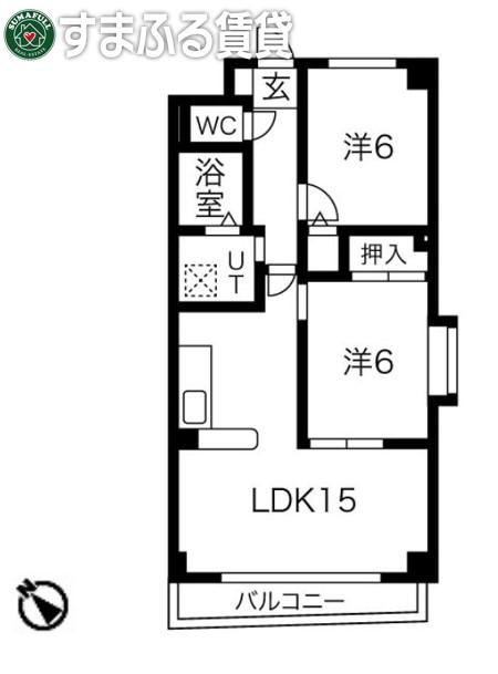 プリミエールTADO(2LDK/3階)の間取り写真