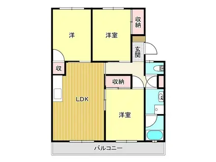 アグリーンミナミ(3LDK/3階)の間取り写真