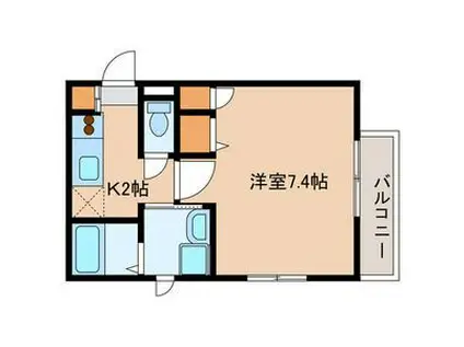 イリーズ(1K/1階)の間取り写真