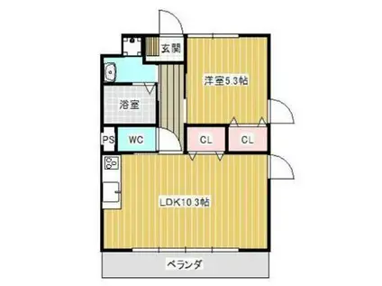 アーバンスタイル(1LDK/3階)の間取り写真